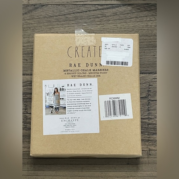 NEW Rae Dunn Medium Point Metallic Chalk Markers - 8 Bright Colors - Picture 2 of 5